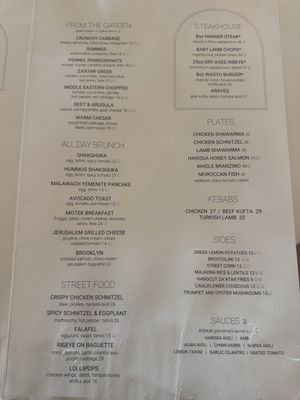 Menu   at Motek Boca Raton in Boca Raton