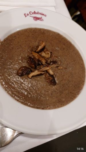 Zuppa beluga con lenticchie e shiitake #Veganuary at La Colubrina in Milan