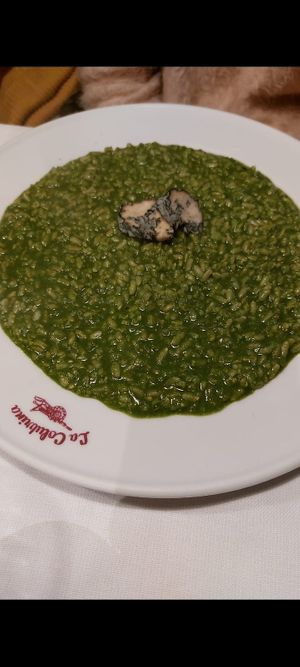 Risotto al cavolo nero con blubert #Veganuary at La Colubrina in Milan