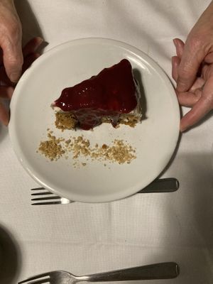 Coconut & cherry “pan di Spagna” cake (out of this world)   at La Colubrina in Milan