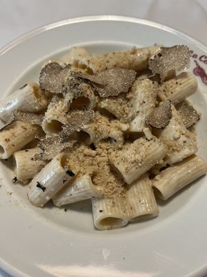 Creamy truffle pasta   at La Colubrina in Milan
