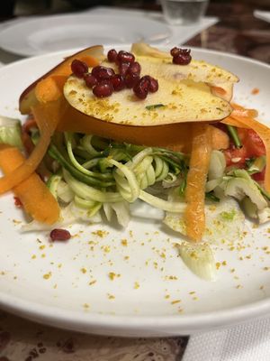 Starter salad  at La Colubrina in Milan