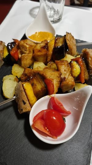 Seitan skewers at La Colubrina in Milan