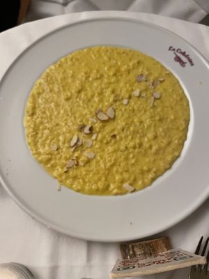 Risotto  at La Colubrina in Milan