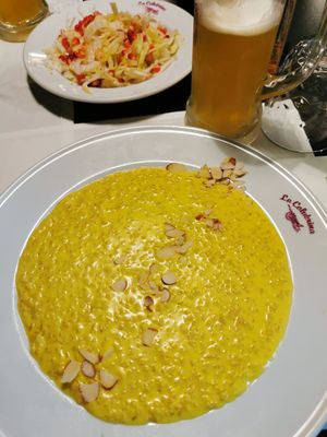 Risotto at La Colubrina in Milan
