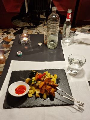 Seitan skewer at La Colubrina in Milan