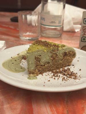 Pistachio cream cake  at La Colubrina in Milan