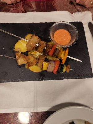 Spiedini di seitan at La Colubrina in Milan