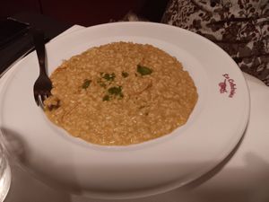 Risotto at La Colubrina in Milan