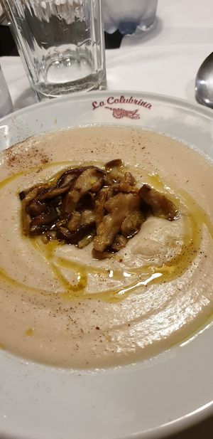 Vellutata de "La Colubrina" - creamy bean soup with shiitake mushrooms at La Colubrina in Milan