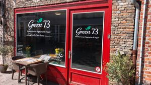Outside at Green 73 in Bruges