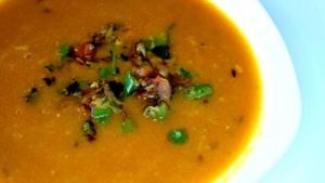 Dal Tadka 
(yellow lentils simmered tomatoes and tempered with spices)
good source for protein at Little India Healthy Cuisine in Quezon City