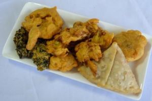 Mix Platters 
(comprises samosa, aloo chop and various kinds of fritters) good for 2 pax #
All time Best Seller  at Little India Healthy Cuisine in Quezon City