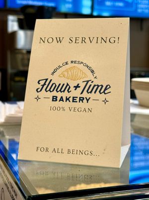 Flour + Time Bakery Signage at Dancing Goats Buckhead in Atlanta