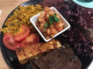 Full breakfast at HappyFood by YogaHub in Dublin