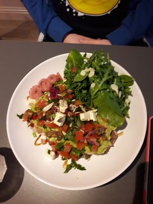 Avo toast with pico da galo at HappyFood by YogaHub in Dublin