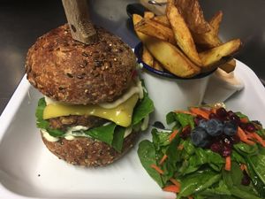 Happy classic with chips at HappyFood by YogaHub in Dublin