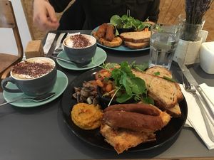 Happy vibe breakfast at HappyFood by YogaHub in Dublin