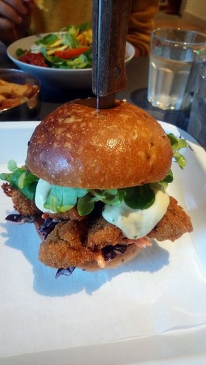 Chickn wing burger. 10/10 recommended at HappyFood by YogaHub in Dublin