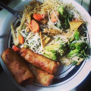 Vegan meal at Just Spring Roll in Halifax
