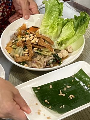 Lao noodle salad   at Reunion Cafe Luang Prabang in Luang Prabang
