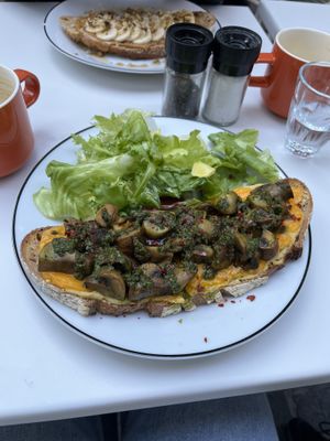 Mushrooms on toast  at Calico Café  in Lille