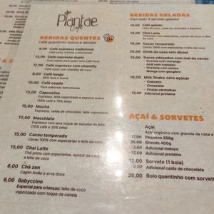 Bebidas e sorvetes at Plantae Café - Natural, Artesanal, Vegana, Sem glúten  in Urucuca