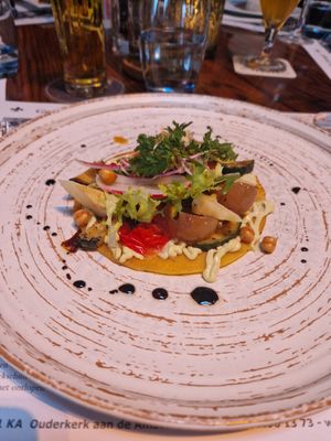 Kikkererwtenpannekoekje at Restaurant de Voetangel  in Amstelveen