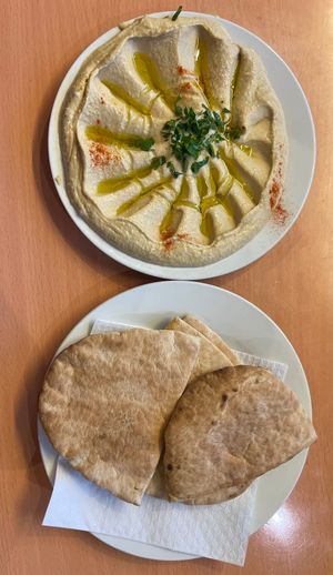 Hummus & Pitta at Jaffa Restaurant in Preston