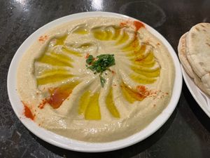 Hummus & Pitta. £4.90. at Jaffa Restaurant in Preston