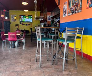indoor dining at Hurry For Curry in Louisville