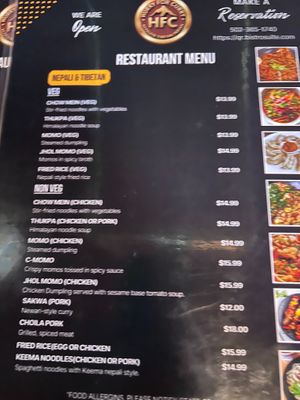 menu at Hurry For Curry in Louisville