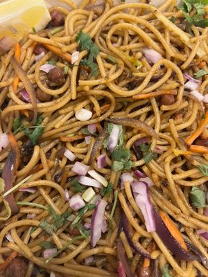 vegan chow mein at Hurry For Curry in Louisville