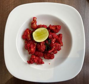 Vegan Starter: Cauliflower Varuval. £6.50. 👌 at Thira Restaurant in Blackburn