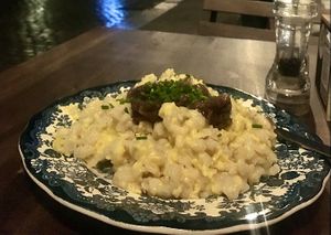 Vegan “Kässpätzle” with Onion  at Zum Spätzle in Hamburg