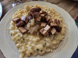 Cheeze Spätzle and Smoked Tofu  at Zum Spätzle in Hamburg