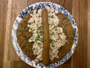 lentils & spätzle at Zum Spätzle in Hamburg