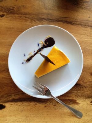 Mango 'cheesecake' (cashew creme) FTW! at Wild Beets in Ibiza