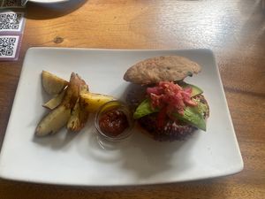 Veggie Burger  at Wild Beets in Ibiza
