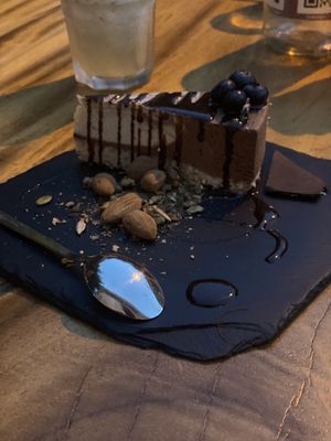 Chocolate taart at Wild Beets in Ibiza