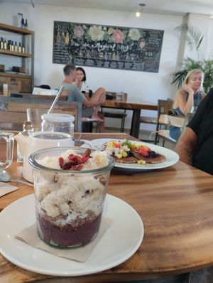 Amazing Breakfast ✨ with also a Ginger Infusion and Orange Juice 🍊 at Wild Beets in Ibiza