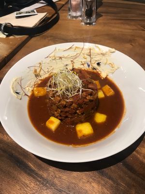 Tempeh chilli  at Wild Beets in Ibiza