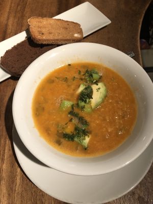 Sopa de lentejas at Wild Beets in Ibiza