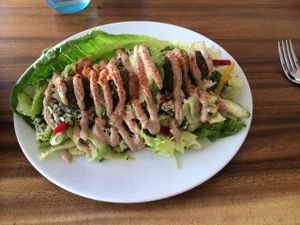 Raw food falafel at Wild Beets in Ibiza