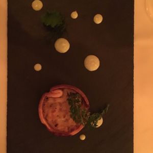 Peach tart at Marktkuche in Zurich