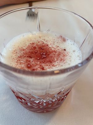 Non alcoholic red currant cocktail  at Marktkuche in Zurich