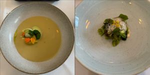 Soup and spätzle at Marktkuche in Zurich