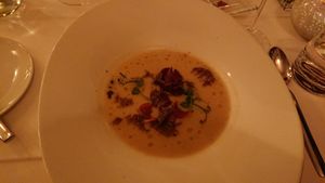Fantastic truffle soup at Marktkuche in Zurich