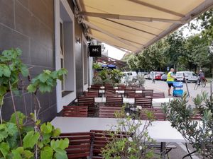 Outdoor seating at Marktkuche in Zurich