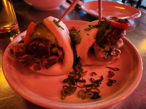 Mushroom tempura buns at Blue Willow Seattle  in Seattle
